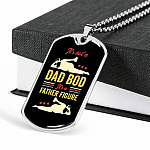 It's Not A Dad Bod It's A Father Figure Funny Father's Day Dog Tag Pendant Necklace