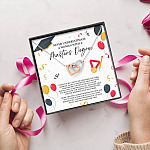 Masters Graduation Never Underestimate a Woman with Masters Degree Interlocking Heart Pendant Necklace