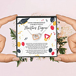 Masters Graduation Never Underestimate a Woman with Masters Degree Interlocking Heart Pendant Necklace