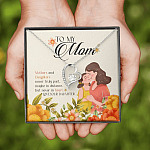 Mothers And Daughters Never Part Maybe In Distance But Never In Heart Forever Love Heart Pendant Necklace