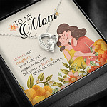 Mothers And Daughters Never Part Maybe In Distance But Never In Heart Forever Love Heart Pendant Necklace