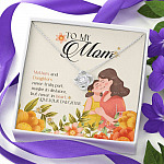 To My Mom Mothers And Daughters Never Truly Part Maybe In Distance But Never In Heart Love Knot Necklaces