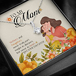 Mothers And Daughters Never Truly Part Maybe In Distance But Never In Heart Alluring Beauty Pendant Necklace