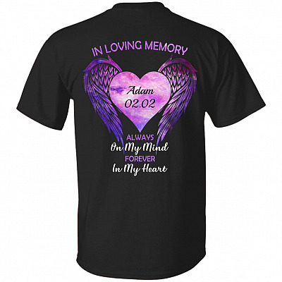 Personalized Memory Shirt, Black, Unisex T-Shirt