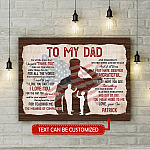 Personalized Military US Soldier Son To My Dad For All The Times That I Forgot To Thank You Canvas - Unframed Poster