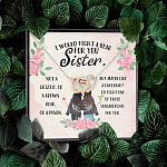I Would Fight a Bear for You Sister Not a Grizzly or a Brown Bear Interlocking Hearts Necklace