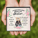 I Would Fight a Bear for You Sister Not a Grizzly or a Brown Bear Interlocking Hearts Necklace