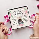 I Would Fight a Bear for You Sister Not a Grizzly or a Brown Bear Interlocking Hearts Necklace