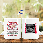 Custom Photo Dear Daddy Next, White, 11 oz. White Mug