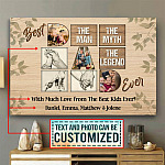 Personalized Photo Best Dad Ever The Man The Myth The Legend Quote Father's Day Custom Image Canvas Poster