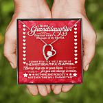 To My Granddaughter Someday When the Pages of My Life End Forever Love Pendant Necklace