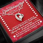 To My Granddaughter Someday When the Pages of My Life End Forever Love Pendant Necklace