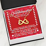To My Granddaughter Someday When the Pages of My Life End Infinity Heart Pendant Necklace