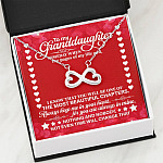 To My Granddaughter Someday When the Pages of My Life End Infinity Heart Pendant Necklace