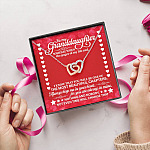 To My Granddaughter Someday When the Pages of My Life End Interlocking Hearts Necklace