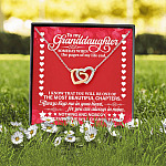 To My Granddaughter Someday When the Pages of My Life End Interlocking Hearts Necklace