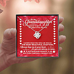 To My Granddaughter Someday When the Pages of My Life End Love Knot Necklace
