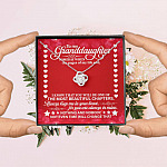 To My Granddaughter Someday When the Pages of My Life End Love Knot Necklace