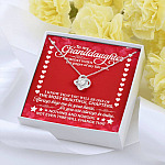 To My Granddaughter Someday When the Pages of My Life End Love Knot Necklace