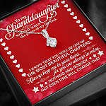 To My Granddaughter Someday When the Pages of My Life End Alluring Beauty Necklace