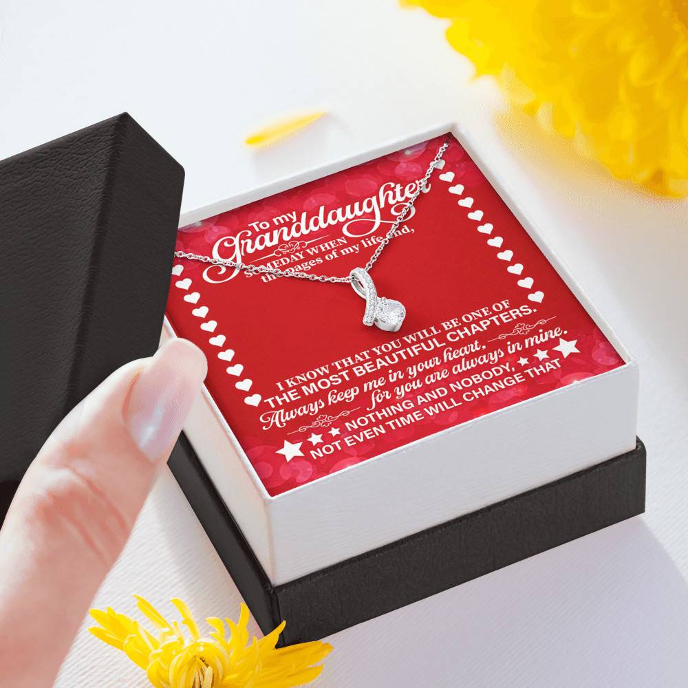 To My Granddaughter Someday When the Pages of My Life End Alluring Beauty Necklace