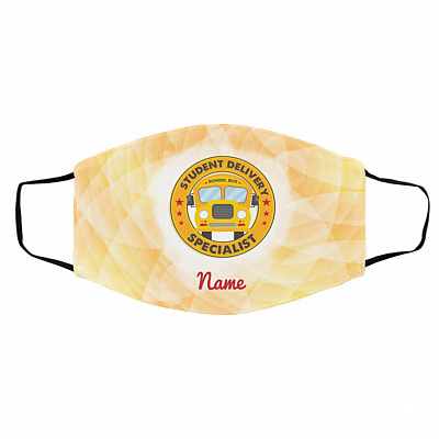 Student Delivery, White, Cloth Face Cover – Medium/Large