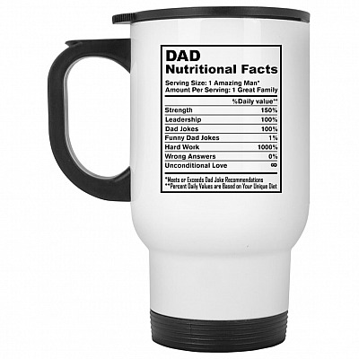 14 oz. White Travel Mug