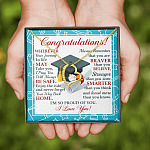 Congratulations Wherever The Journey In Life May Take You Forever Love Heart Necklace - Graduation Gift