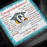 Congratulations Wherever The Journey In Life May Take You Forever Love Heart Necklace - Graduation Gift