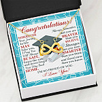 Congratulations Wherever The Journey In Life May Take You Infinity Heart Necklace - Graduation Gift