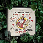 To My Smokin' Hot Lady You're The Only Buns For My Wiener I Love You Love Knot Necklace To My Smokin' Hot Lady You're The Only Buns For My Wiener I Love You Love Knot Necklace