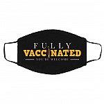 Fully Vaccinated You're Welcome, Black, Cloth Face Cover – Medium/Large