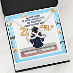 Personalized Graduation Let Your Dreams Be Bigger Than Your Fears Infinity Heart Pendant Necklace