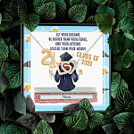 Personalized Graduation Let Your Dreams Be Bigger Than Your Fears Interlocking Heart Pendant Necklace