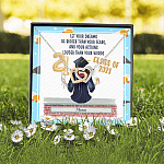 Personalized Graduation Let Your Dreams Be Bigger Than Your Fears Interlocking Heart Pendant Necklace