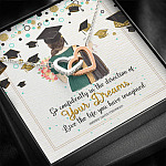 Graduation Gift Go Confidently in the Direction of Your Dreams Interlocking Heart Pendant Necklace