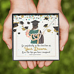 Graduation Gift Go Confidently in the Direction of Your Dreams Interlocking Heart Pendant Necklace