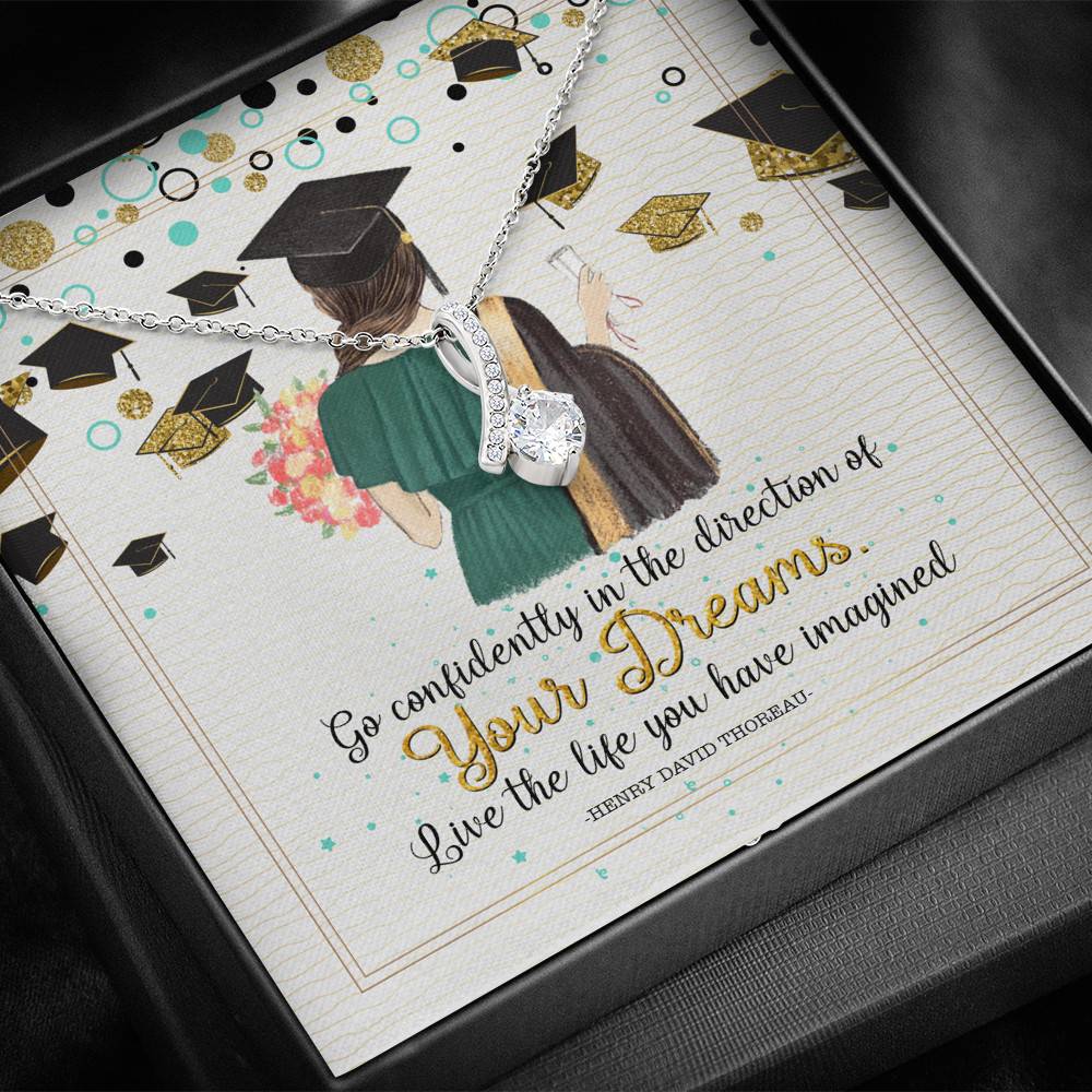 Graduation Gift Go Confidently in the Direction of Your Dreams Alluring Beauty Necklace
