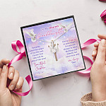 To My Dearest Granddaughter Someday When The Pages Of My Life End Jesus Cross Alluring Beauty Necklace