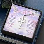 To My Dearest Granddaughter Someday When The Pages Of My Life End Jesus Cross Artisan Crafted Cross Necklace