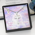 To My Dearest Granddaughter Someday When The Pages Of My Life End Jesus Cross Artisan Crafted Cross Necklace