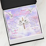 To My Dearest Granddaughter Someday When The Pages Of My Life End Jesus Cross Infinity Heart Pendant Necklace