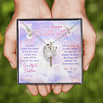 To My Dearest Granddaughter Someday When The Pages Of My Life End Jesus Cross Forever Love Heart Pendant Necklace