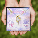 To My Dearest Granddaughter Someday When The Pages Of My Life End Jesus Cross Forever Love Heart Pendant Necklace