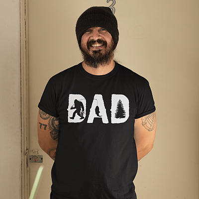 Alternative view of Sasquatch Fishing Dad T-Shirt