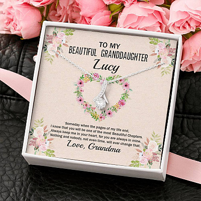 Personalized To My Beautiful Granddaughter Alluring Pendant Necklace