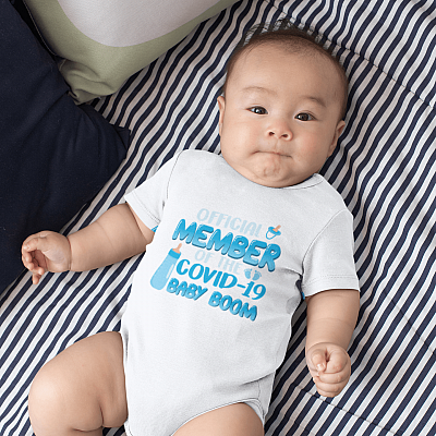 Alternative view of Official Member of the Covid-19 Baby Boom New Baby Coming Baby Onesie - Baby Infant Bodysuit