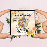 Naughty to My Smokin Hot Lady You're the Only Buns for My Wiener Interlocking Hearts Pendant Necklace