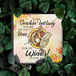 Naughty to My Smokin Hot Lady You're the Only Buns for My Wiener Forever Love Pendant Necklace