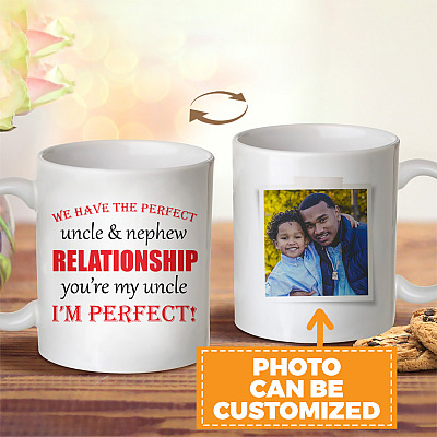 Alternative view of Personalized Photo We Have The Perfect Uncle And Nephew Relationship Ceramic Coffee Mug - Color Changing Mug